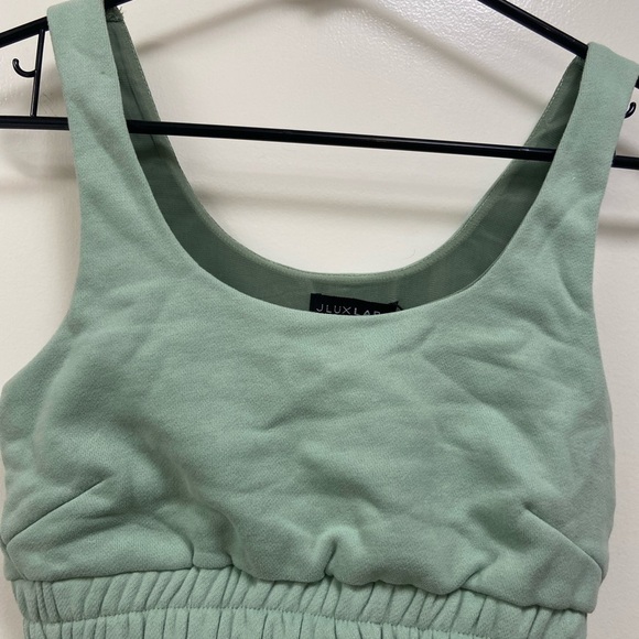 Jluxelabel green crop top jersey women’s size small - Picture 3 of 4